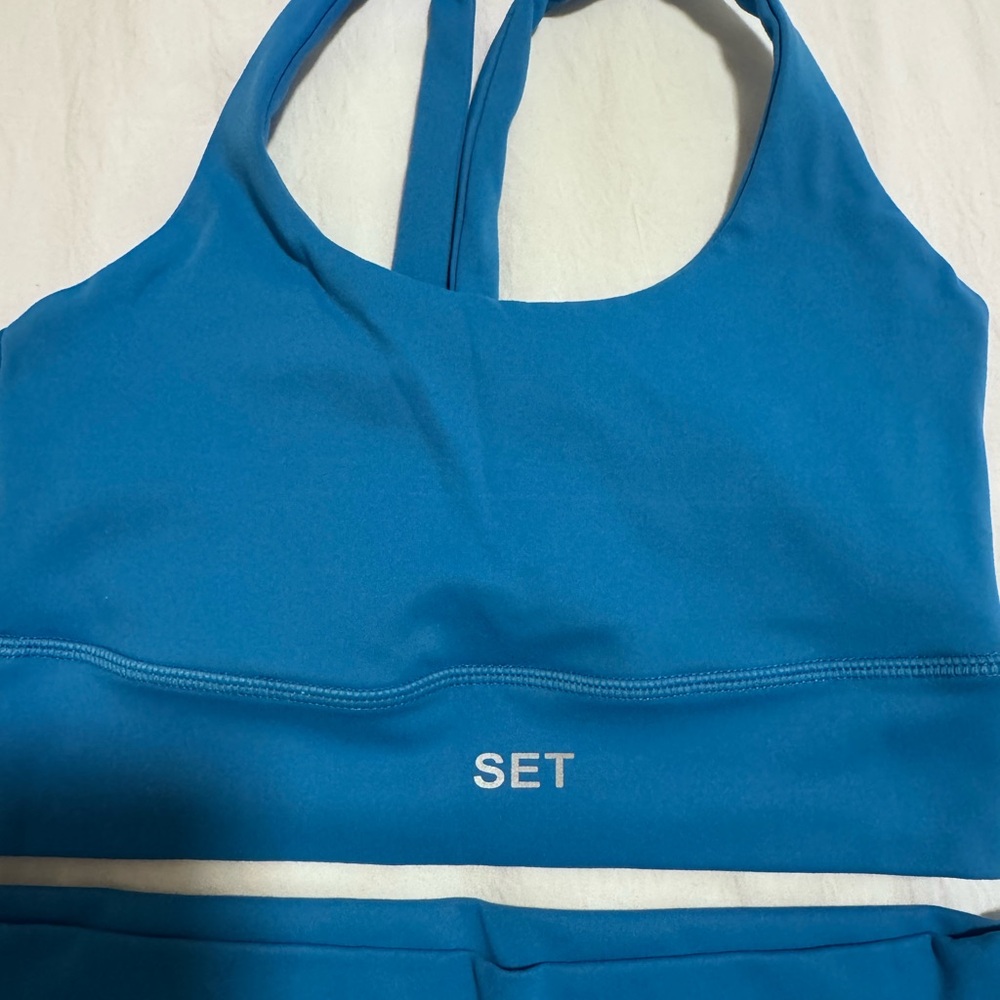 Set Active Blue Performance Two-Piece Activewear … - image 2